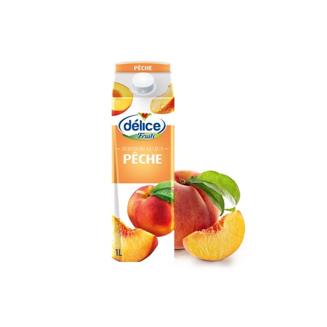JUS DÉLICE DE FRUITS AU JUS PÊCHE 1L