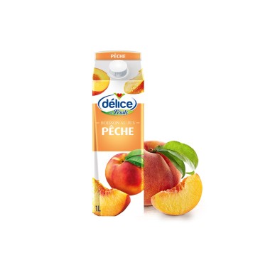 JUS DÉLICE DE FRUITS AU JUS PÊCHE 1L