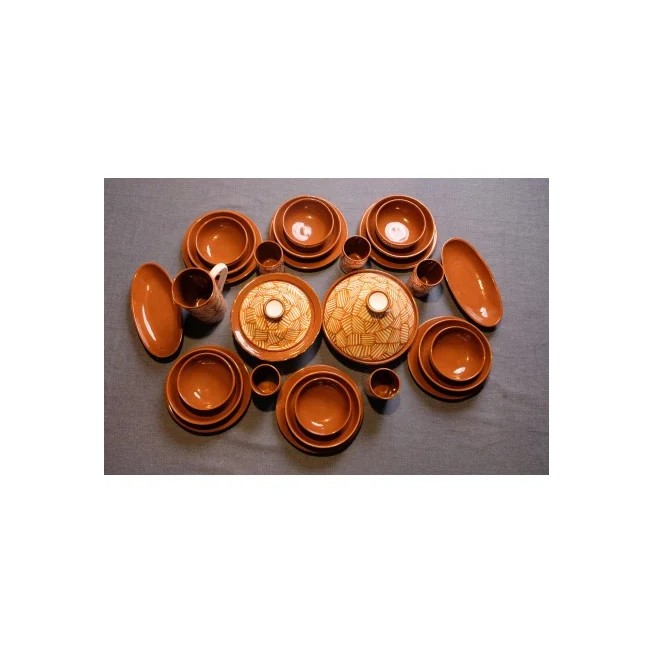 SERVICE A TABLE COMPLET 29 PCS POUR 6 PRS - RAWA TERRA