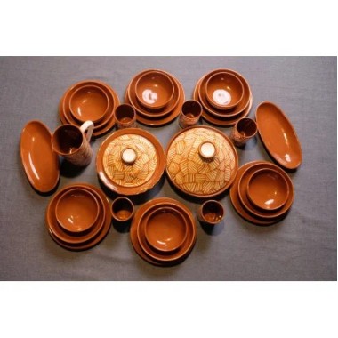 SERVICE A TABLE COMPLET 29 PCS POUR 6 PRS - RAWA TERRA