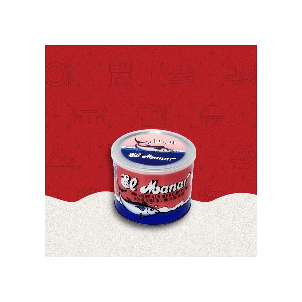 EL MANAR Thon entier Huile d'olive 2.05KG